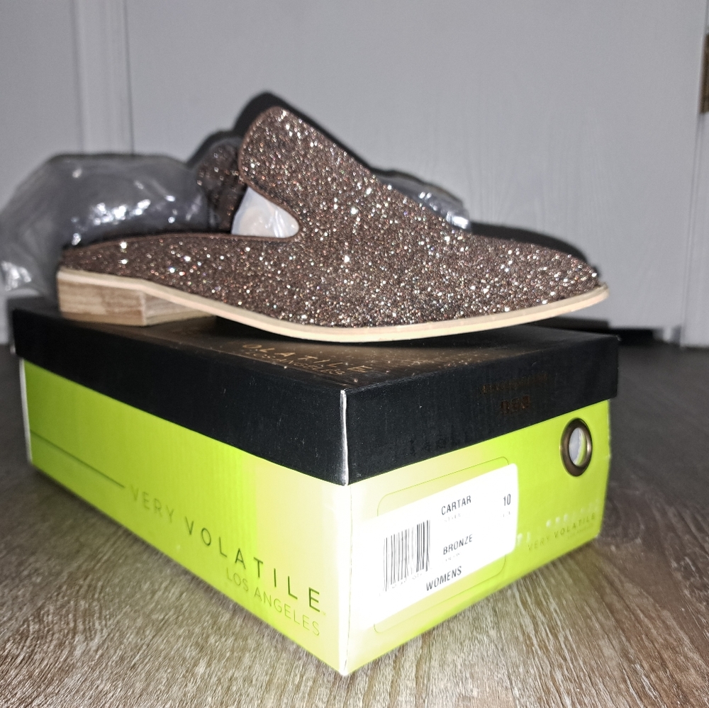 Very Volatile LA Size 10 Bronze Mules